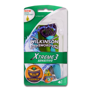 Wilkinson Xtreme3 Sensitive disposable razor, pack of 4 x 10