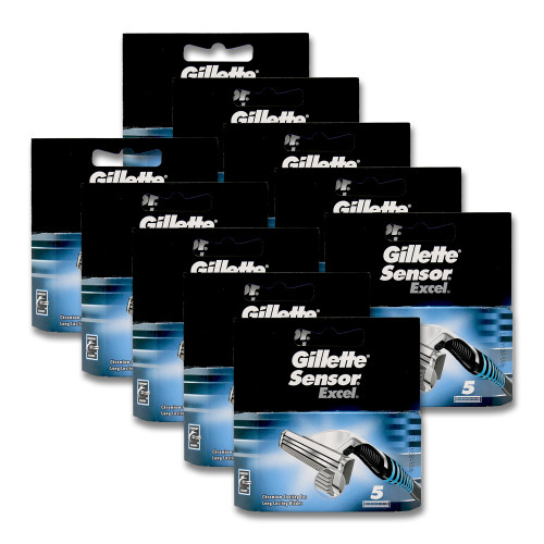 Gillette Sensor Excel razor blades, pack of 5 x 10