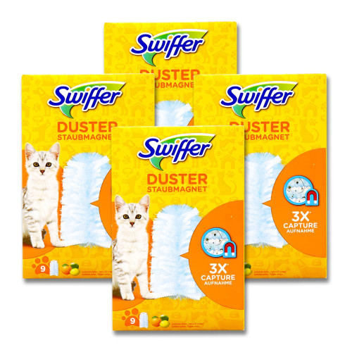 Swiffer Duster Staubmagnet Tücher Citrus, 9er Pack x 4