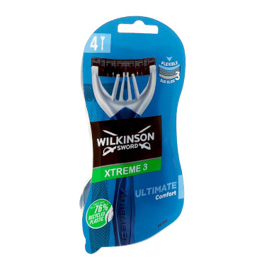 Wilkinson Xtreme3 Ultimate Comfort Einwegrasierer, 4er Pack