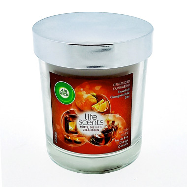 Air Wick Scented Candle in Glass Christmas Orange, 141 g x 4