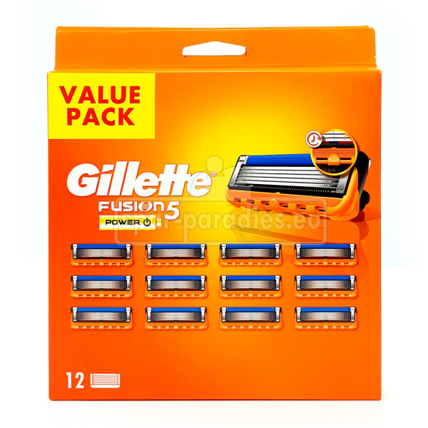 Pack 6 Recharges Lames Gillette Fusion 5 Power - Original, Acier Inoxydable, Fabriqué En Allemagne