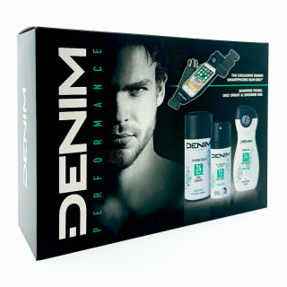 Denim Extreme Fresh Body Care Set for Men with smartphone running belt