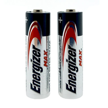 Energizer Max alkaline AA batteries shrink, pack of 2