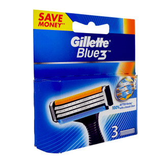 Gillette Blue3 razor blades, pack of 3