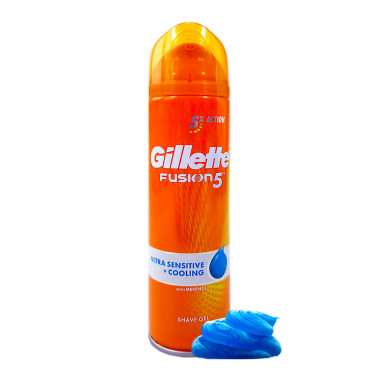 Gillette Rasiergel Fusion5 Ultra Sensitive Cooling, 200 ml