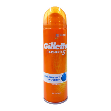 Gillette shave gel Fusion5 Ultra Sensitive Cooling, 200 ml x 6