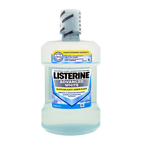 Listerine Mouthwash Advanced White Mild Taste, 1 L