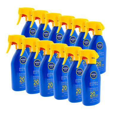 Nivea Sun Protect & Hydrate Sun Protection Spray SPF 20, 300 ml x 12