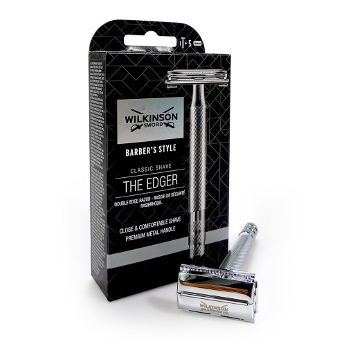 Wilkinson Barber&rsquo;s Style Classic Shave The Edger Safety Razor + 5 Blades