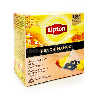 Lipton Black Tea Peach & Mango, pack of 20