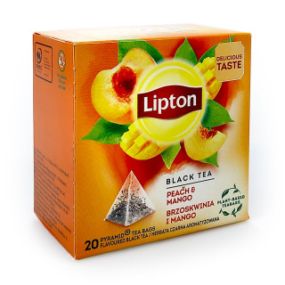 Lipton Black Tea Peach & Mango, 20er Pack x 12 