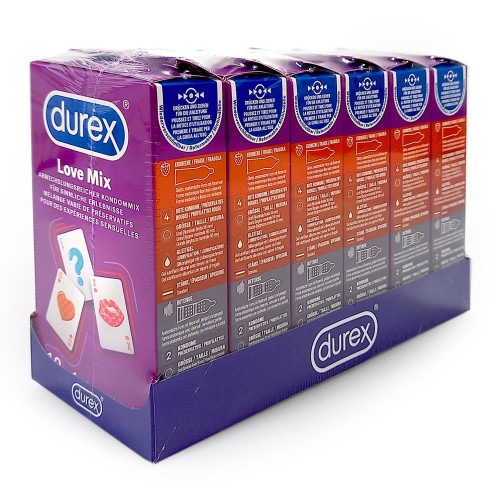 Durex Love Mix Condoms, pack of 12 x 6