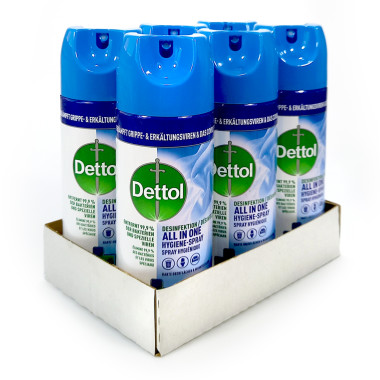 Dettol / Sagrotan All in One Antibacterial Hygienic Spray, 400 ml x 6