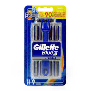Gillette Blue 3 Hybrid Razor with 8 Blades x 6