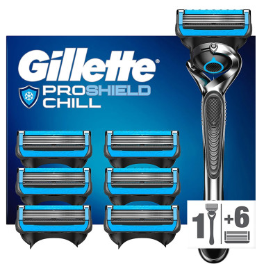 Gillette Fusion 5 ProShield Chill razor blades, pack of 7...