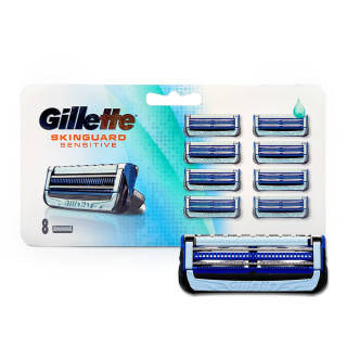 Gillette SkinGuard Sensitive Razor Blades with Aloe Vera, pack of 8