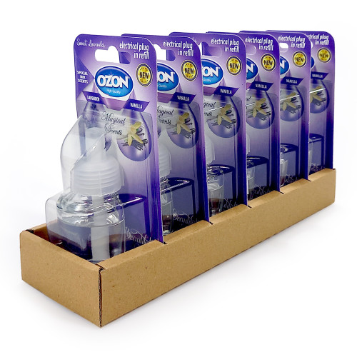 Ozon plug-in refill Lavender & Vanilla for Air Wick scent plugs, 19 ml x 6