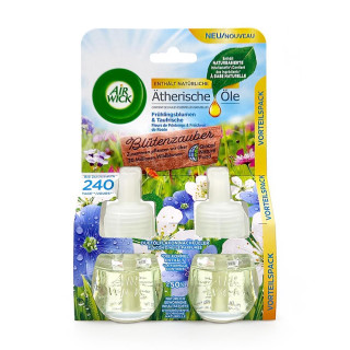 Air Wick plug-in refill Spring Flowers & Dew Freshness duo pack, 2x 19 ml x 5