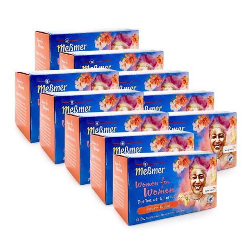 Meßmer Fruit Herbal Tea Ginger Hibiscus, pack of 18 x 10