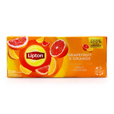 Lipton fruit tea Grapefruit & Orange, pack of 20