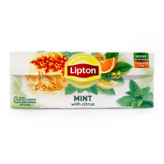 Lipton tea mint with citrus, pack of 20