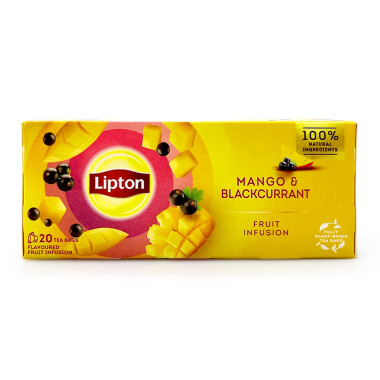 Lipton fruit tea Mango & Blackcurrant, pack of 20 x 12