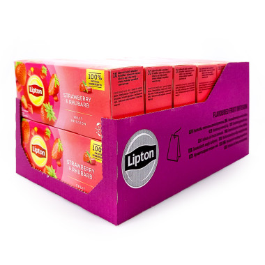 Lipton fruit tea Strawberry & Rhubarb, pack of 20 x 12