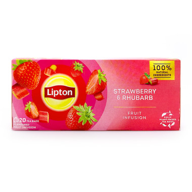 Lipton Früchtetee Erdbeere & Rhabarber, 20er...