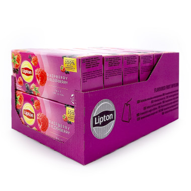 Lipton Früchtetee Himbeere & Holunderbeere, 20er Pack x 12