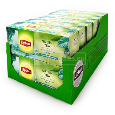 Lipton Grüner Tee Intense Minze, 25er Pack x 12