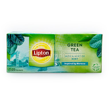 Lipton Grüner Tee Minze, 25er Pack x 12