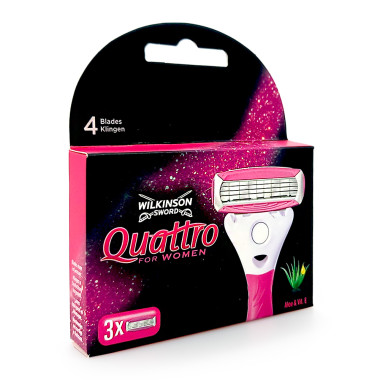 Wilkinson Quattro for Women razor blades, pack of 3