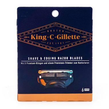 Gillette Fusion 5 King C. razor blades, pack of 6