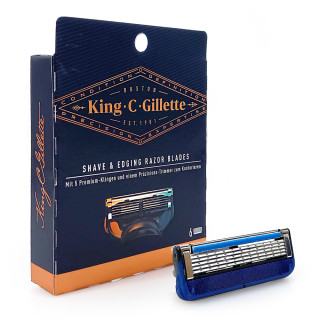 Gillette Fusion 5 King C. razor blades, pack of 6 x 6
