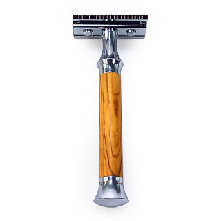 Giesen & Forsthoff Safety Razor 1920 Edition with olive wood handle 100 mm + 10 blades