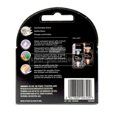 Wilkinson Intuition Sensitive Touch Razor Blades, pack of 4