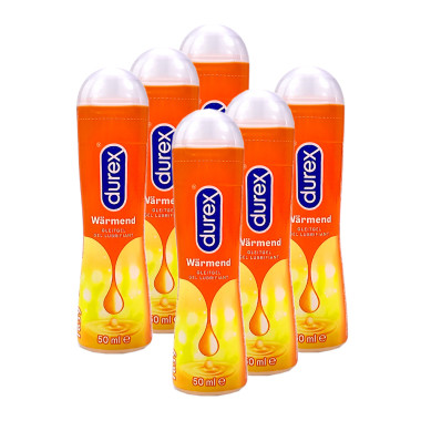 Durex Lubricant and Sensual Gel Warming, 50 ml x 6