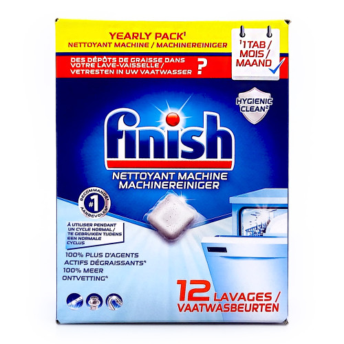 Finish machine cleaner tabs, pack of 12
