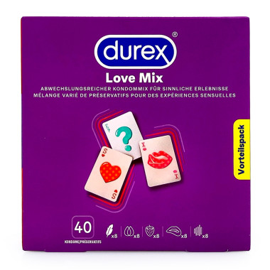 Durex Love Mix Condoms, pack of 40 x 6