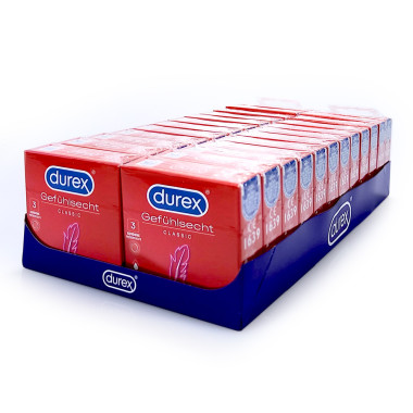 Durex Kondome Gefühlsecht Classic, 3er Pack x 24
