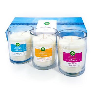 Air Wick Aroma Scented Candles Gift Box, 3x 220 g