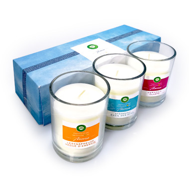 Air Wick Aroma Scented Candles Gift Box, 3x 220 g