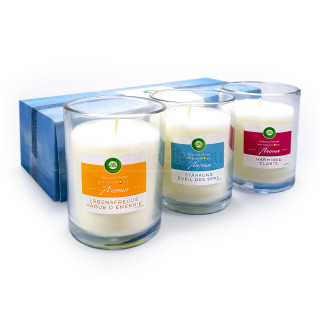 Air Wick Aroma Scented Candles Gift Box, 3x 220 g