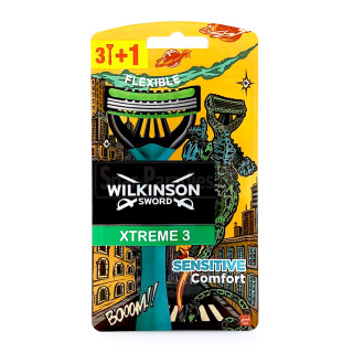 Wilkinson Xtreme 3 Sensitive Comfort disposable razor, pack of 4