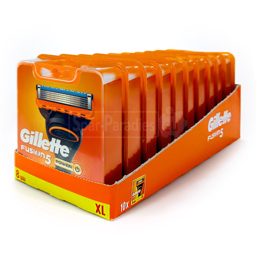 Gillette Fusion 5 Power Rasierklingen, 8er Pack x 10