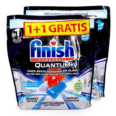 Finish Powerball Quantum Ultimate dishwasher tabs, 8 packs of 20