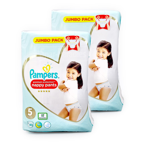 Pampers Premium Protection Pants Windeln Gr. 5, 40er Pack x 2