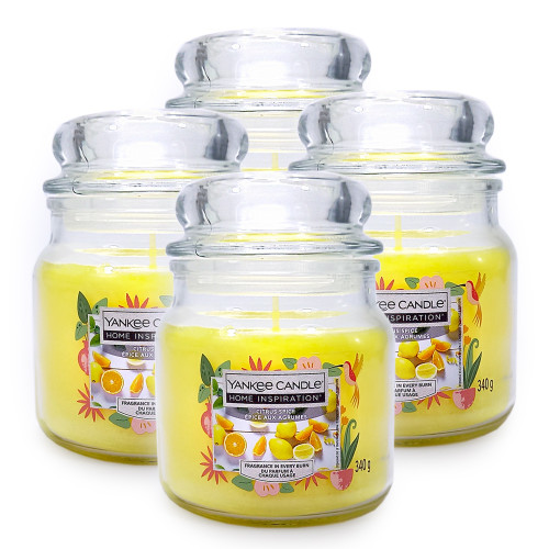 Yankee Candle Medium Jar Citrus Spice, 340 g x 4