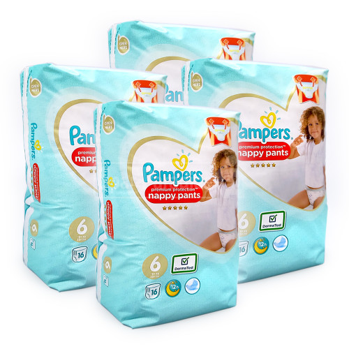 Pampers Premium Protection Pants Windeln Gr. 6, 16er Pack x 4